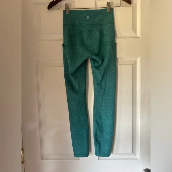 NWOT Lululemon Invigorate High-Rise Tight 25” in Crunch Teal Lagoon size 2 - Picture 6 of 9